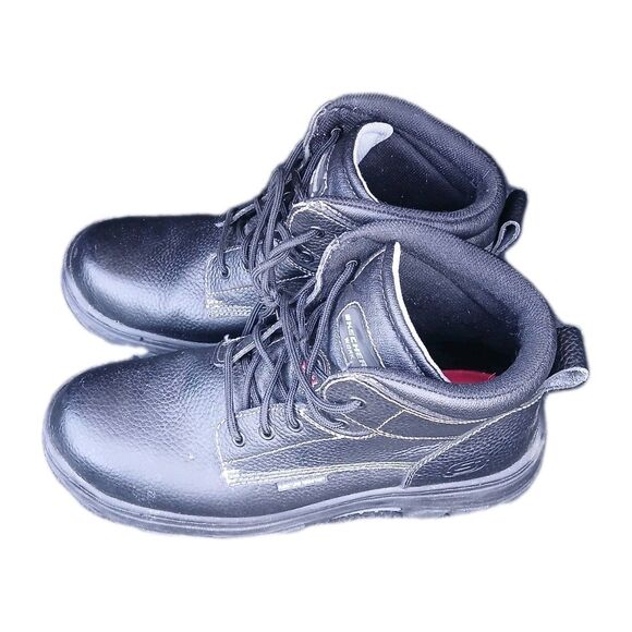 Skechers Work Steel Toe Puncture Resistant Black Leather Boots Mens Size 12 main image 4